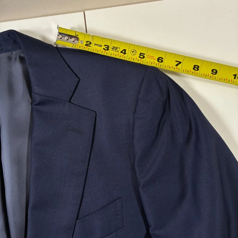 Suitsupply Vitale Barberis Canonico Lazio Blazer 42L Navy Blue Super 110s Modern
